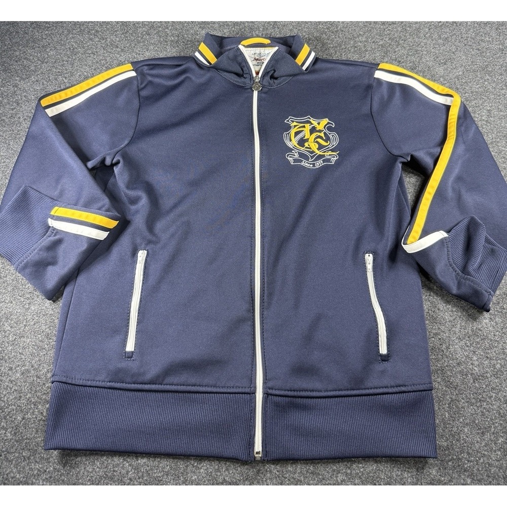 American Eagle Varsity‎ Track Jacket Navy Yellow Small Y2K Retro Streetwear VTG